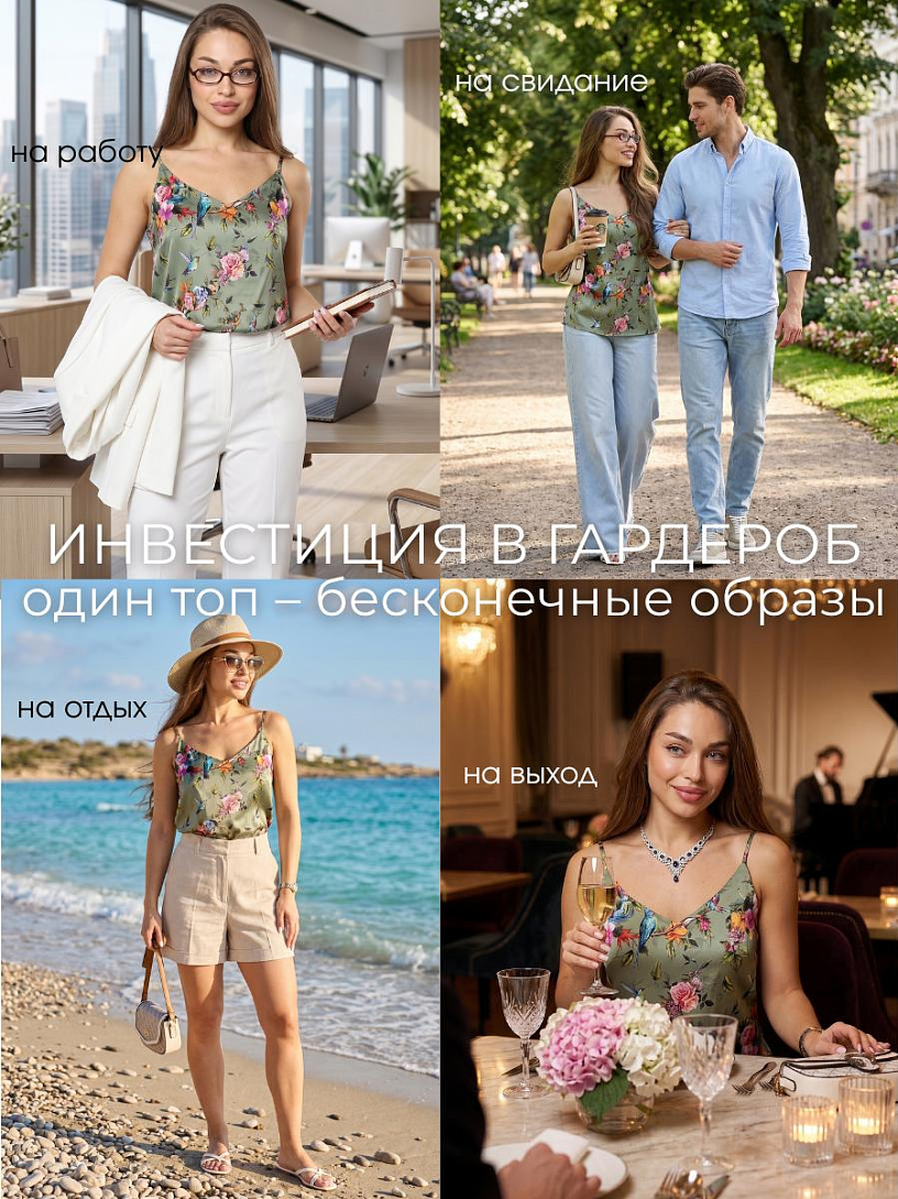 Топ "Вдохновение"_О20/оливковые птички