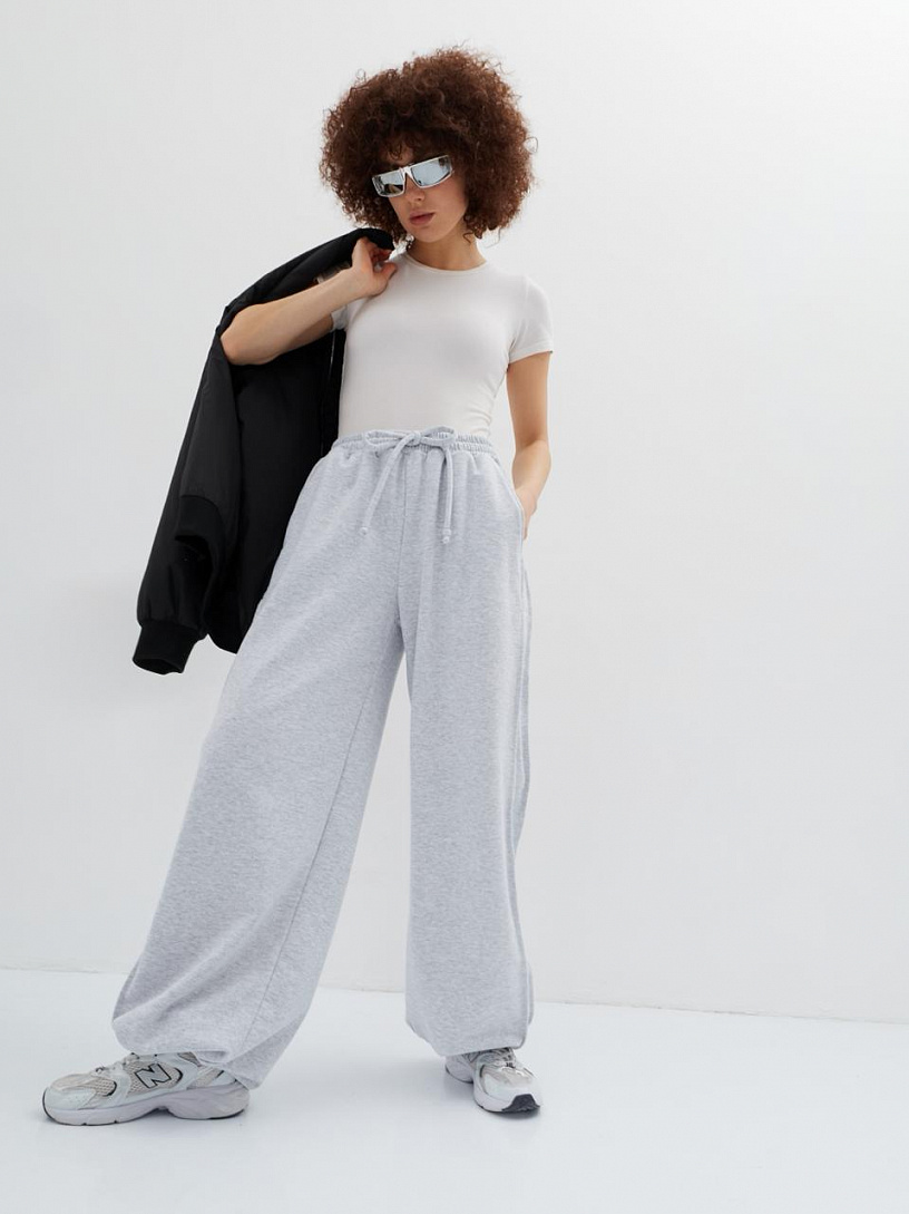 Брюки спортивные "Имба"_201/светло-серый